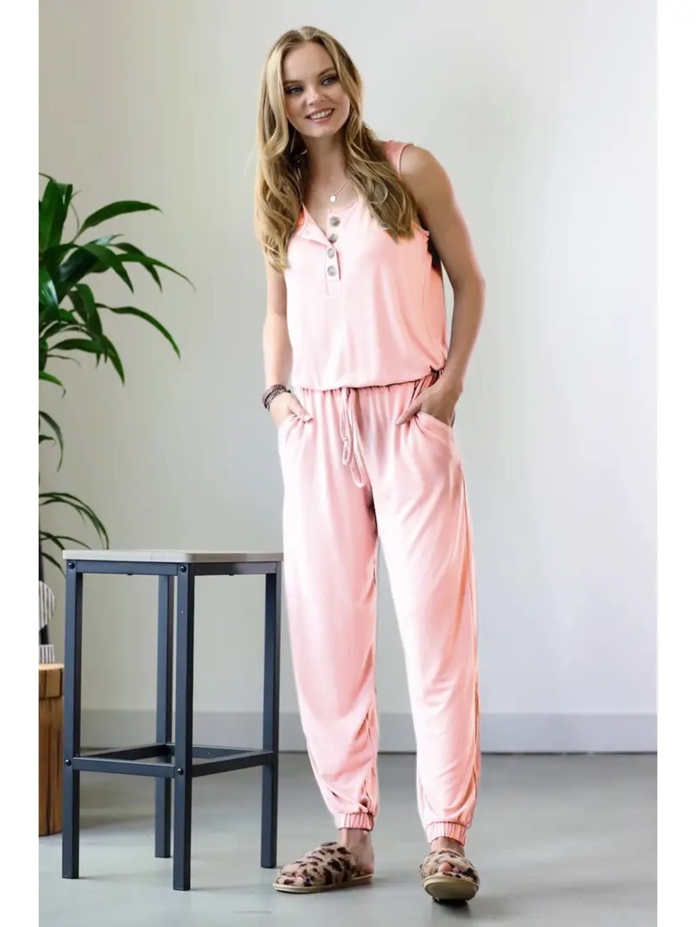 Zenana Outfitters Sleeveless Jogger Jumpsuit